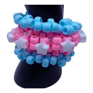 Kandi Rotating Cuff -Trans Kandi Bracelet -  Stim/Fidgeting - Spin Around